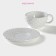 Tea pair of Dolyana "Pineapple", 2 items: a mug 250 ml, a saucer d = 15.5 cm, white color