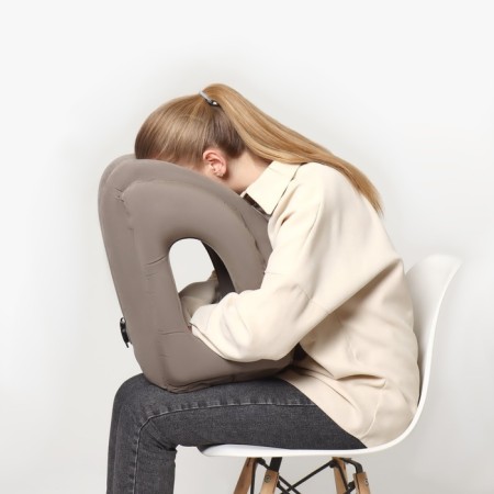 Inflatable pillow, 50 × 35 × 30 cm, in a case, color gray color-11