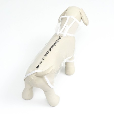 Dog raincoat, size XS (DS 18, OG 25-30, Osh 25 cm), white-4