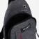 Male sling bag from textiles, gray color
