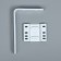 Wall mounting bracket for cornices, length 9 cm