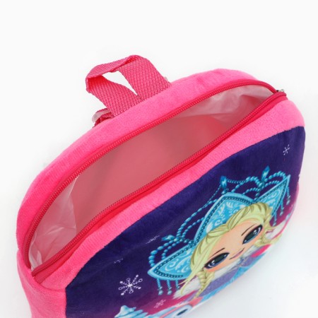 New Year's children's backpack "Happy New Year", Snow Maiden and Bunny, 25x25 cm-3