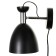 Sconces with a switch on the wire "Claudia" E27 40W black 28x15x20cm