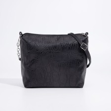 Bag Cross-Bodi with a zipper, black color