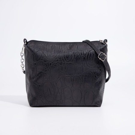 Bag Cross-Bodi with a zipper, black color