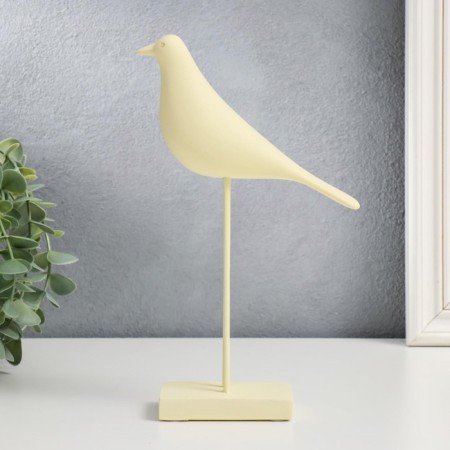 Souvenir Polystone "Bird - Long legs" White 23x17 cm-1