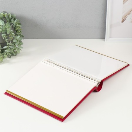 Photo album magnetic 30 sheets 23x28cm "plain red"-2