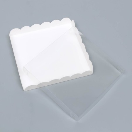 Box for cookies, white, 21 x 21 x 3 cm-1