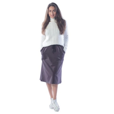 Women's skirt, size 46, brown color-1