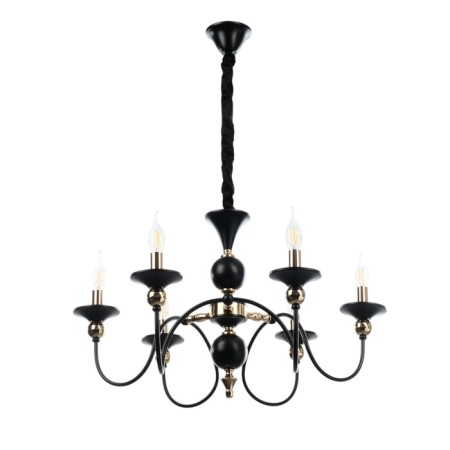 Milano chandelier 6he14 40W black and gold 68x68x79 cm