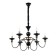 Milano chandelier 6he14 40W black and gold 68x68x79 cm