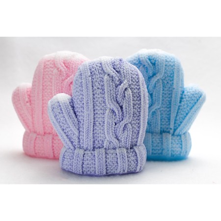 Silicone form for soap "mittens"