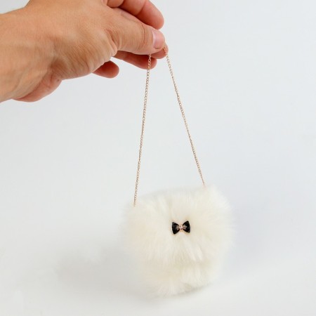 Bag for puppets "fur", white color-3