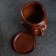 Pot - Organizer "Head" Brown, 1.3 l / 16x16x14cm