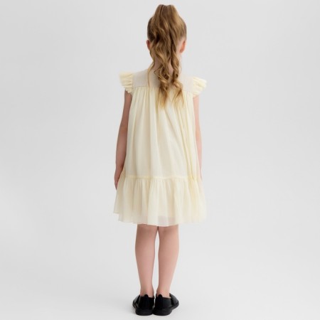 Платье для девочки MINAKU: PartyDress, цвет молочный, рост 122 см-7