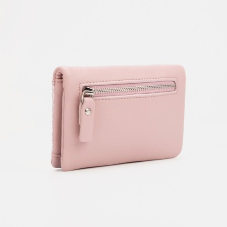 Women's wallet on magnet, pink color-1