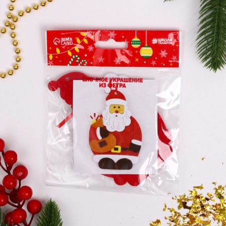 Set for creativity - create a Christmas tree decoration from the felt "Grandfather Frost"-3