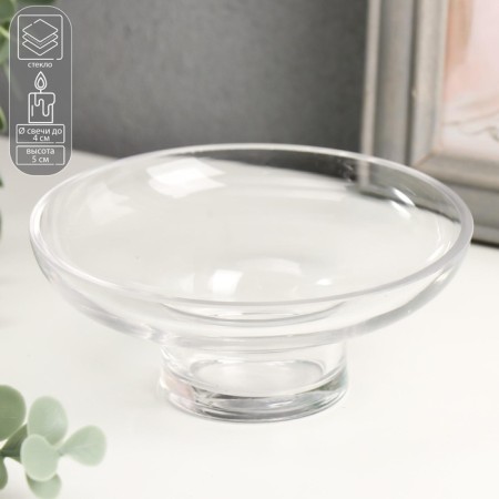 Glass of glass per 1 candle "Chalice" transparent 5x11.4x11.4 cm
