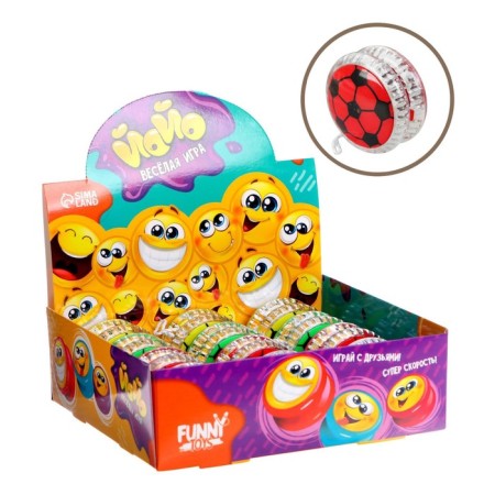 Yo-yo "Football", light, MIX color, in showbox-3
