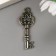 Suspension "key" color silver 1x2.5 cm