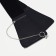 Women's belt, width 12 cm, on lightning, black color