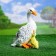 Garden figure "Duck with a duck" costs 24x13x31cm