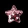 Application with sequins "Star", 3.7 × 3.7 cm, 10 pcs, pink color
