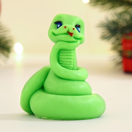 Figure soap "snake Christmas tree" green, 60g-1