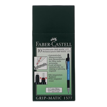 Mechanical pencil 0.7 mm Faber-Castell Grip Matic 1377 with an eraser, blue-5