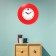 Watch Wall Round "Classics", silent, red rim, D-37 cm, dial 22 cm