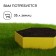 The flowerbed is galvanized, D = 60 cm, h = 15 cm, yellow, Greengo