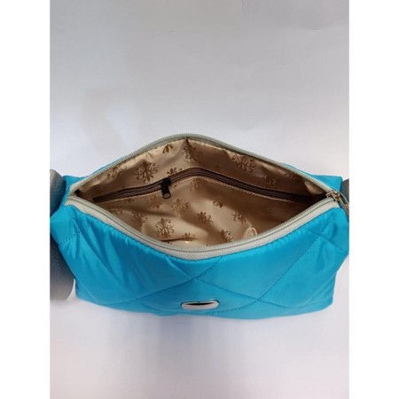Melodia bag turquoise quilted fabric-4