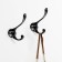 Furniture hook CAPPIO RARITY, two -rod, black color, 4 pcs.