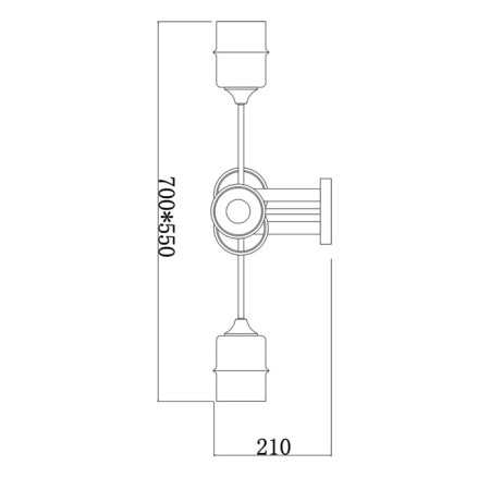 Ceiling lamp Mondrian E27x60W-4