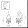 Street wall lamp SATION, 3x60W, E14, IP44, Black Color