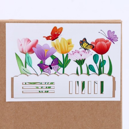 Diamond embroidery "Flowers with butterflies in the garden" Interior decor-8