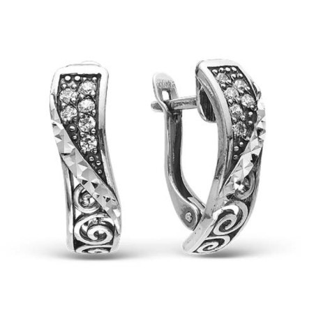 Earrings "intrigue", echoing with oxidation