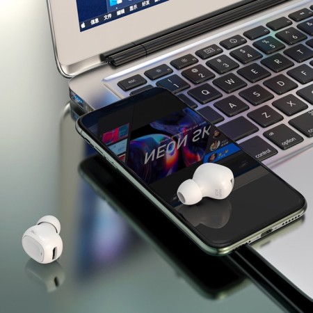 Wireless headphone Borofone BC28 Shiny Sound, microphone, BT5.0, 40 mAh, white-4