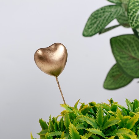 STETER "Heart" golden, 3x1.5x2cm / set 30pcs-2