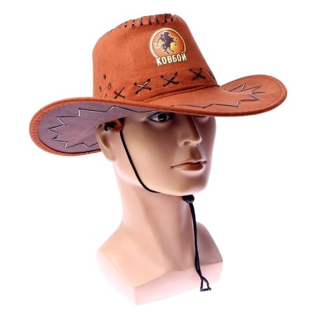 Cowboy hat "Cowboy", river. 56-58, brown color-1