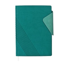 Lotted Diary, 205 x150 mm 168 sheets, leatherette, block 70 g/m2, lies, magnetic refuge, turquoise
