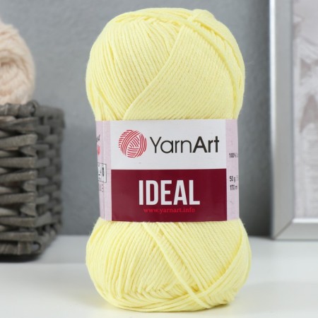 Yarn "IDEAL" 100% cotton 170m/50g (224 yellow)