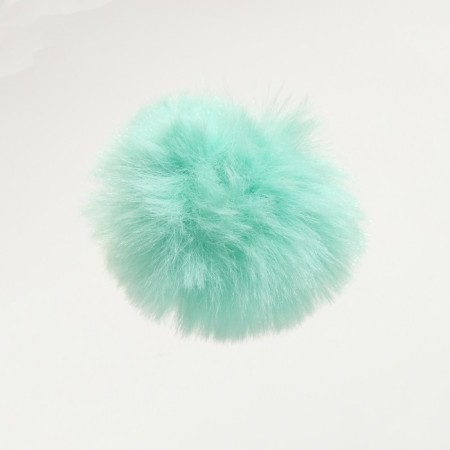 A toy for cats "fur ball", artificial fur, 5 cm, mint-1
