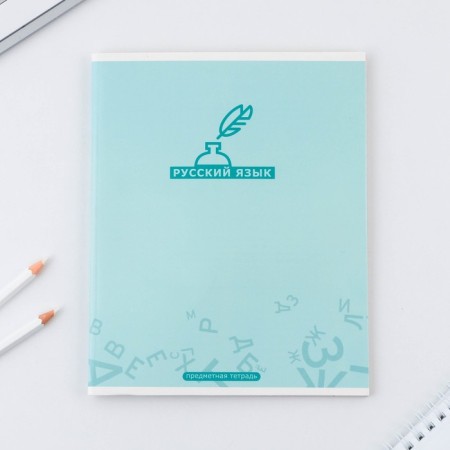 An objective note 48 sheets, A5, minimalism, with reference materials “September 1: Russian language”, cover coated cardboard 230 gr., Inner block in a line of 80 gr., Whiteness up to 80%, block No. 2.-6