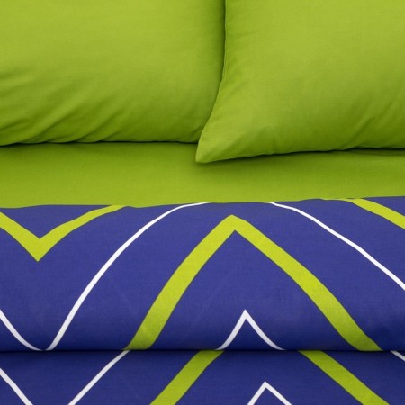 Bed linen Ethel 2 joint venture "Green-blue zigzagi" 175x215, 200x220, 70x70-2 pcs-3
