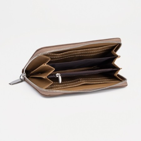 Women's wallet with lightning, brown color-2