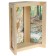 Wooden lampshade "deer" with glass inserts with UV seal, 33x29x16cm