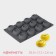 Form for baking and mousse desserts Konfinetta "FOLD", silicone, 28.8 × 17.1 × 2.6 cm, 12 cells (4.2 × 2.5 cm), color gray color