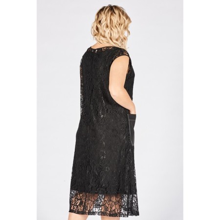 Female dress, size 56, black color-3