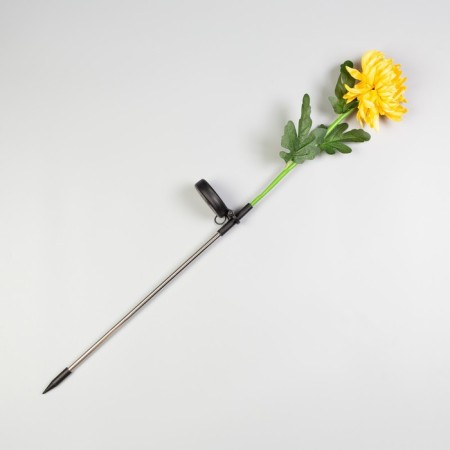 Garden lamp on the solar battery "Chrysanthemum Yellow", 75 cm, 1 LED, glow white-4